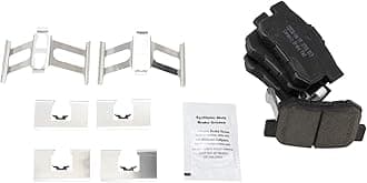 TRQ Rear Brake Pad and Rotor Set Ceramic Solid Rotors Compatible with 2003-2011 Honda Element 2004-2008 Acura TL