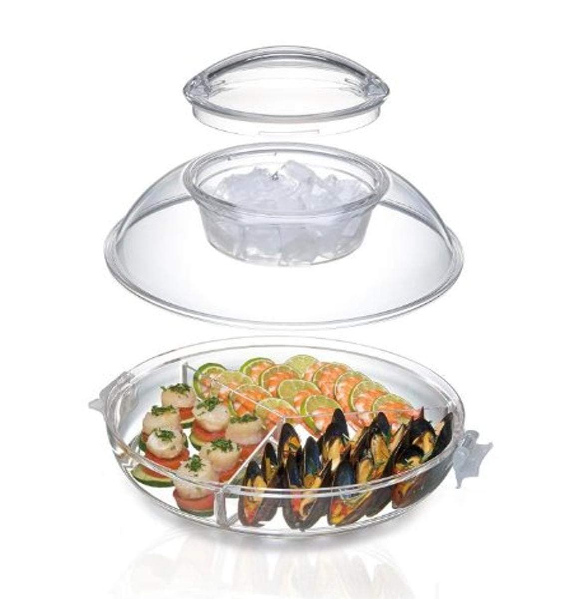 Prodyne ICED Go Appetizer Tray, Clear