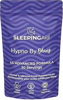 30 Hypno by Bhang Sleeping Tablets - Herbal Sleep Aid Supplement for Deep, Restful Sleep - Supports 30 Nights of Restful Sleep for Adults - Natural Sleep Support for Better Sleep Quality