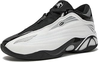 AND1Mad Game Pro Mens Basketball Shoes, White or Black Basketball Shoes Men, Retro Leather Athletic Sports Sneakers Mens Size 9-14