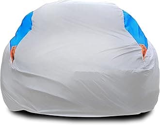 MORNYRAYMORNYRAY Waterproof All Weather Snowproof UV Protection Windproof Outdoor Full car Cover, Universal Fit for Sedan (Length 194-206 inch, Silver)