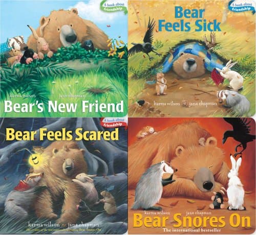 Bear Board Book 4-pack: Bear's New Friend; Bear Feels Sick; Bear Feels Scared; Bear Snores On (The Bear Books) Board book – January 1, 2013