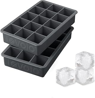 Tovolo Perfect Cube Ice Trays, Charcoal - Set of 2
