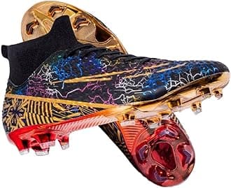 HESBITEUL Soccer Cleats Outdoor for Boys Training: High Top Football Cleats for Firm Ground