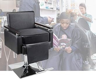 Salon Booster Seat Cushion for Hair Cutting, Hair Salon Leather Cushion for Styling Chair,Boat Booster Seat Cushion, Barber Beauty Salon Spa Equipment