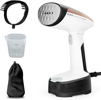Access Steam Pocket Handheld Clothes Steamer, Ultra-Compact Design, Foldable Head, 15-Second Ready, 1300W, Steam Output up to 20g/min, Lightweight, DT3052G0, Black & White & Rose Gold