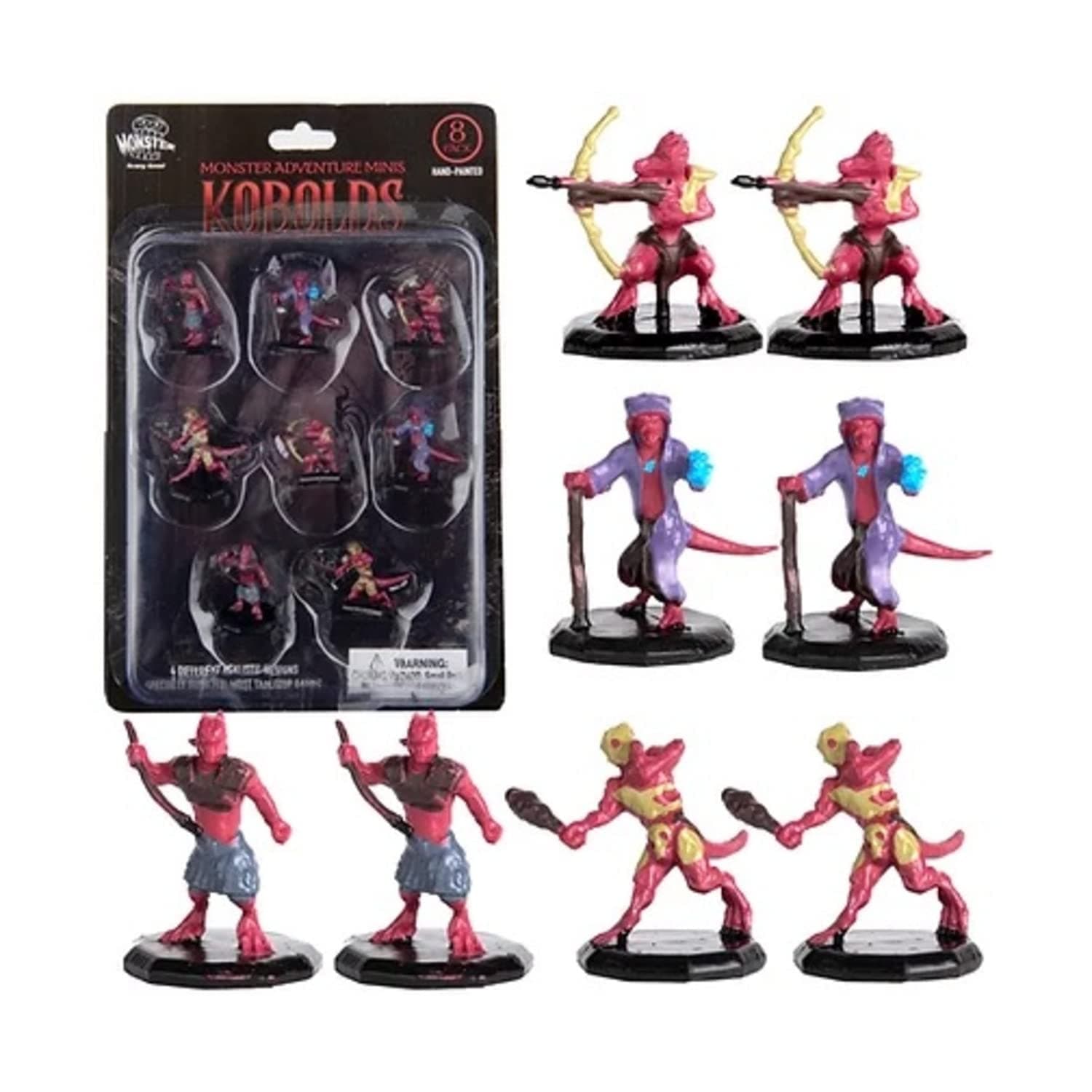 Monster Protectors 8 Fantasy Kobold Mini Figures- All Unique Designs- 1" Hex-Sized Compatible with DND Dungeons and Dragons & Pathfinder and All RPG Tabletop Games
