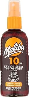 Malibu Sun SPF 10 Non-Greasy Dry Oil Spray for Tanning, Tan Enhancing & Moisturising Body Oil Mist, Water Resistant, 100ml