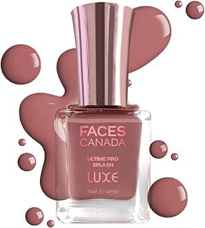 FACES CANADA Ultime Pro Splash Luxe Nail Enamel - Rose Dusk (L43), 12ml | Glossy Finish | Quick Drying | Long Lasting | High Shine | Chip Defiant | Even-Finish | Vegan | Non-Toxic | Ethanol-Free