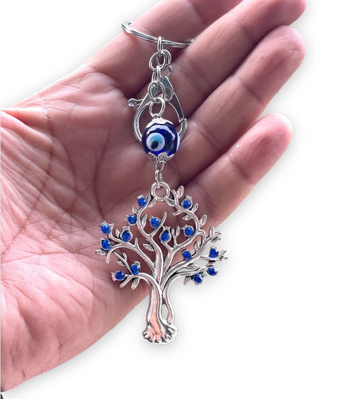 Evil eye Tree Keychain