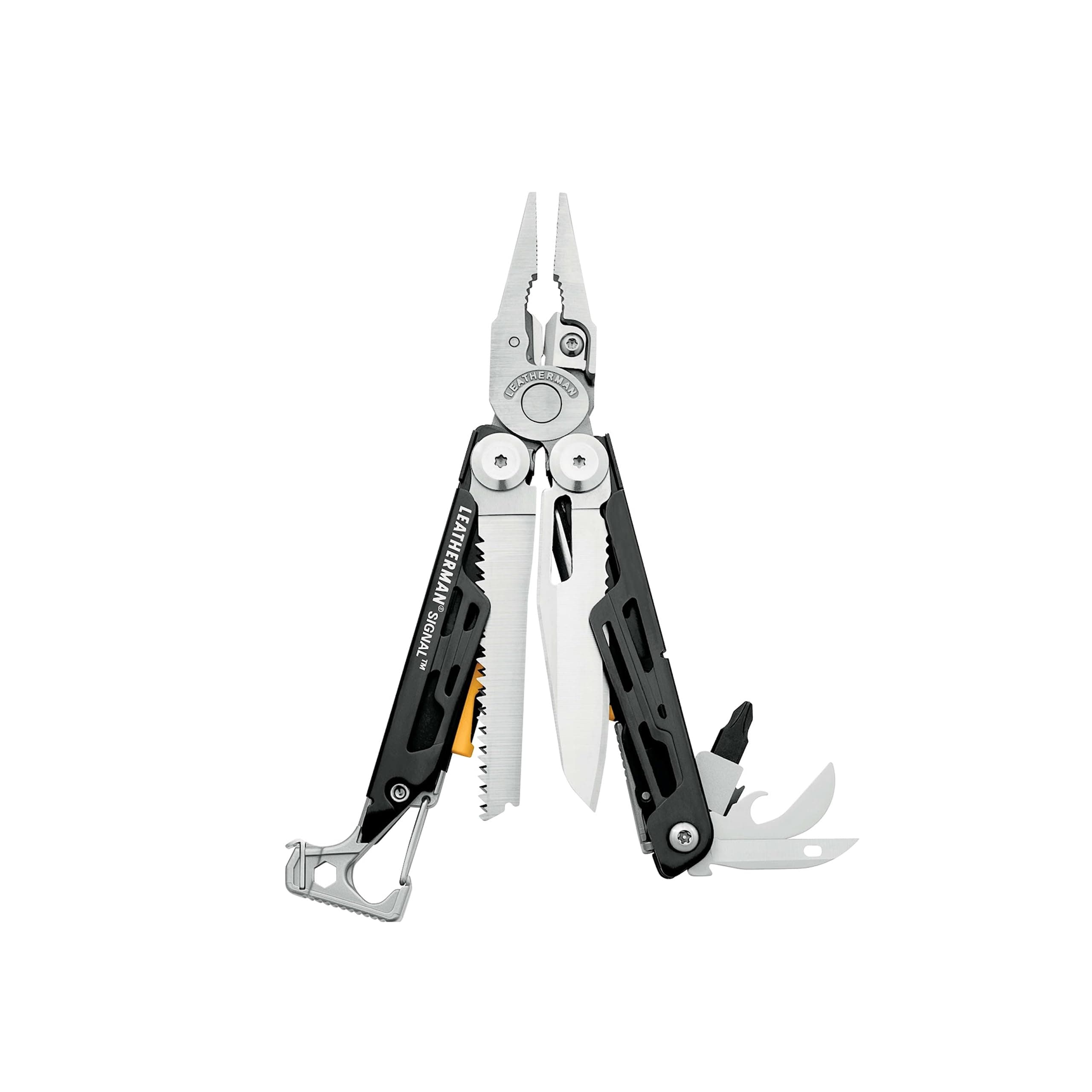 Leatherman Signal Multi-Tool - 19 Tools for Camping & Survival, Silver with Nylon Holster