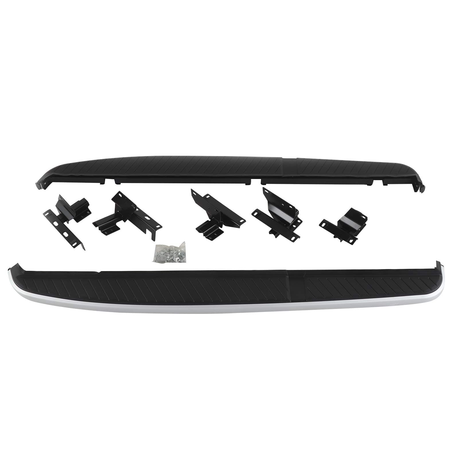 Queiting Side Pedal Aluminum Side Steps Running Boards for Discovery 3 and 4 To Fit 2005-2015 Models Side Pedal Skirt Protection Rod Kit