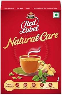 Brooke Bond Red Label Natural Care Tea Indian Flavored Black Tea - Enhance Immunity - 250gm/Pack