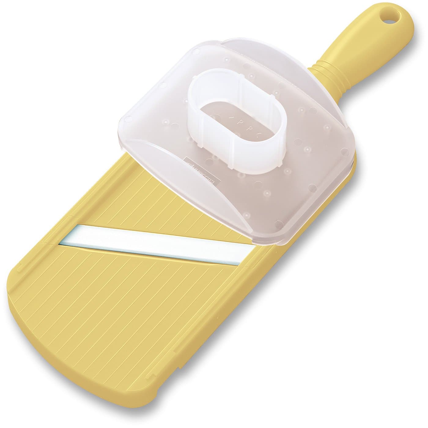 Kyocera Advanced Ceramic Double-edged Mandolin Slicer with Guard, Yellow