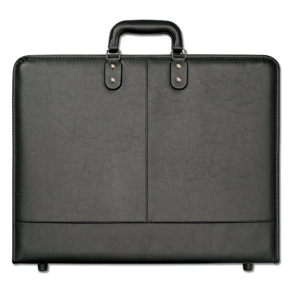 Prat Paris Start 4 Genuine Leather Portfolio, Zippered Binder with Internal Holding Straps, 17x22" x 1", Cover Color: Black