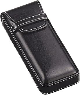 M-world Men's Gentleman's Leather-Tone Glasses Case,Stylish, Smart