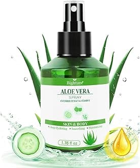 Aloe Vera Spray for Hydrating Nourishing Facial Skin in Winter, Aoe Vera Spray Extract from Freshly-cut Aloe and Cucumber Essence for Moisturizing Skin, Fast Absorbing, Easy to carry, 1.73 oz
