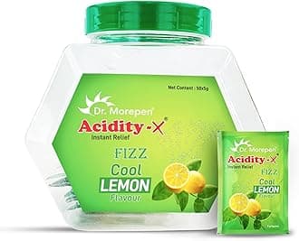 - Acidity-X Fizz - Instant Relief From Acidity, Indigestion & Gas | Comes in Refreshing & Tangy Lemon Flavour | Pack of 50 Sachets