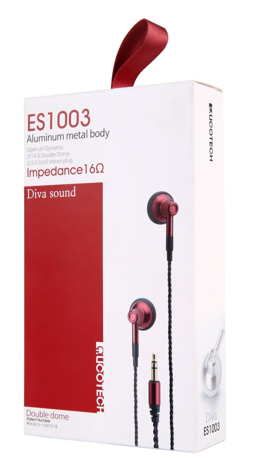 ES1003 ‘Diva Sound’ Ear Buds. White Cord Silver