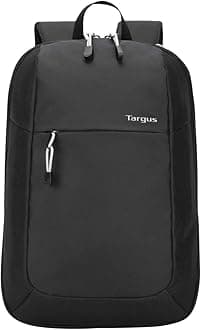 Targus Intellect Essentials Backpack For Lightweight Water-Resistant Slim Travel With Padded Back Support, Quick Access Stash Pouch, Protective Sleeve For 15.6-Inch Laptop Backpack, Black (Tsb966Gl)