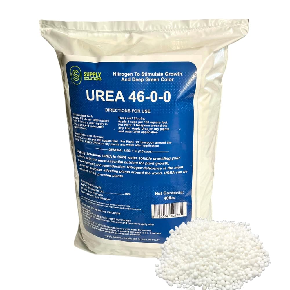 Urea 46-0-0 Nitrogen Fertilizer to Stimulate Lush Growth and Deep Green Color - Plant Food Plant Fertilizer for Plants Lawn Garden - Bloom Booster for Flowers, Fruits (40 Pounds)