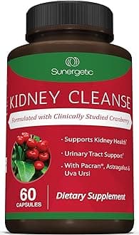 INVALID DATA Best Kidney Cleanse Supplement - Premium Kidney Support Formula With Organic Cranberry Extract Helps Support Healthy Kidneys, Detox, Bladder Health & Urinary Tract- 60 Vegetarian Capsules