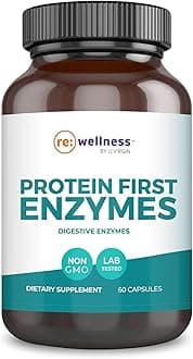 Reignite Wellness by JJ Virgin | Protein First Enzymes | Betaine HCI with Pepsin & Enzyme Supplement | Support for Gut Health, Digestion, Occasional Bloating & Gas | 60 Capsules
