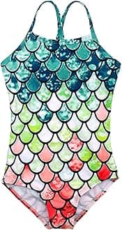 Girls One Pieces Swimsuit Cute Swimwear Bathing Suits 2-12 Years