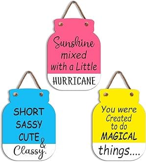 Sehaz ArtworksHome Decor Items for Living Room | Wooden Wall Hangings for Home Decoration | Room Decor Wall Decor Items for Bedroom | Home Decoration Items Stylish | Positive Quotes - 30 Cm