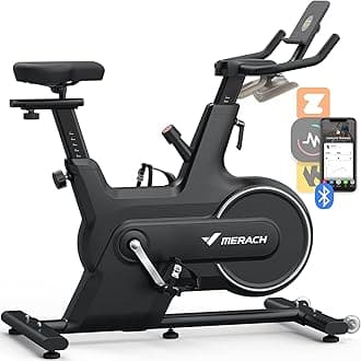 MERACHIndoor Cycling Bike, Exercise Bike for Home with Magnetic, Bluetooth Stationary Bike with APP Data Tracking, and Tablet Holder