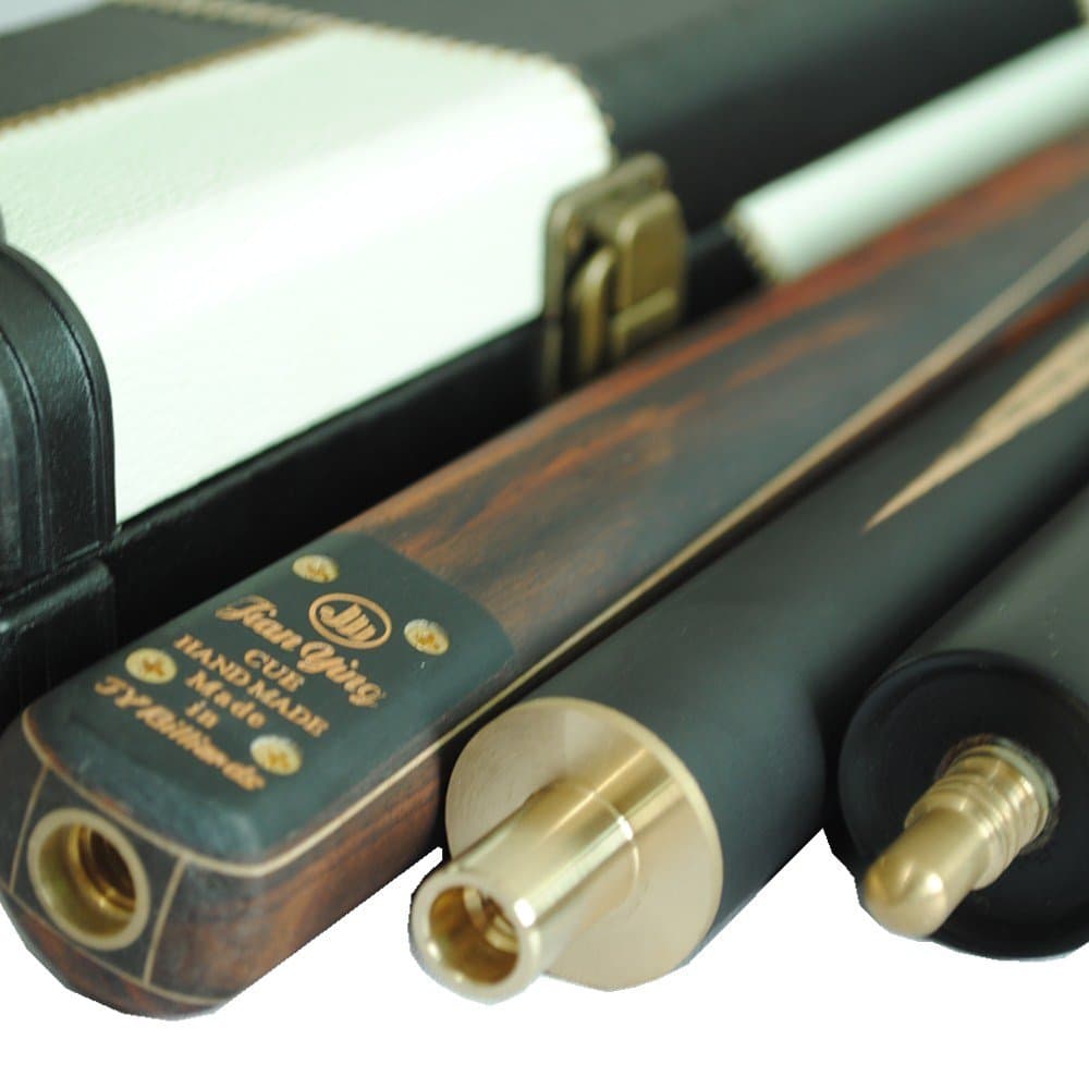 57" 3/4 Jointed Billiard/Pool/Snooker Cue Set 5 Face-Spliced Ash Shaft with A Leather Cue Case