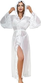 Bride Robe Long Sleeve Satin Robe for Women Lace Elegant Bridal Bathrobe Sleepwear Kimono for Wedding Lounge Spa