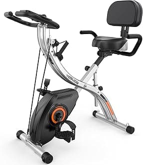 Folding Exercise Bike - Foldable Stationary Bike for Home Gym Workout