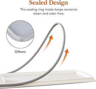 Lifewit 2 Pack Rice Dispenser 25 Lbs(11.3kg), Rice Storage Container Sealed Moisture Proof with Measuring Cup for Kitchen Pantry Household, BPA-Free, Clear