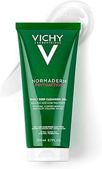 VICHY Normaderm Daily Acne Face Wash, Salicylic Acid Face Cleanser for Oily & Acne Prone Skin, Acne Cleanser that Clears Clogged Pores and Blackhead