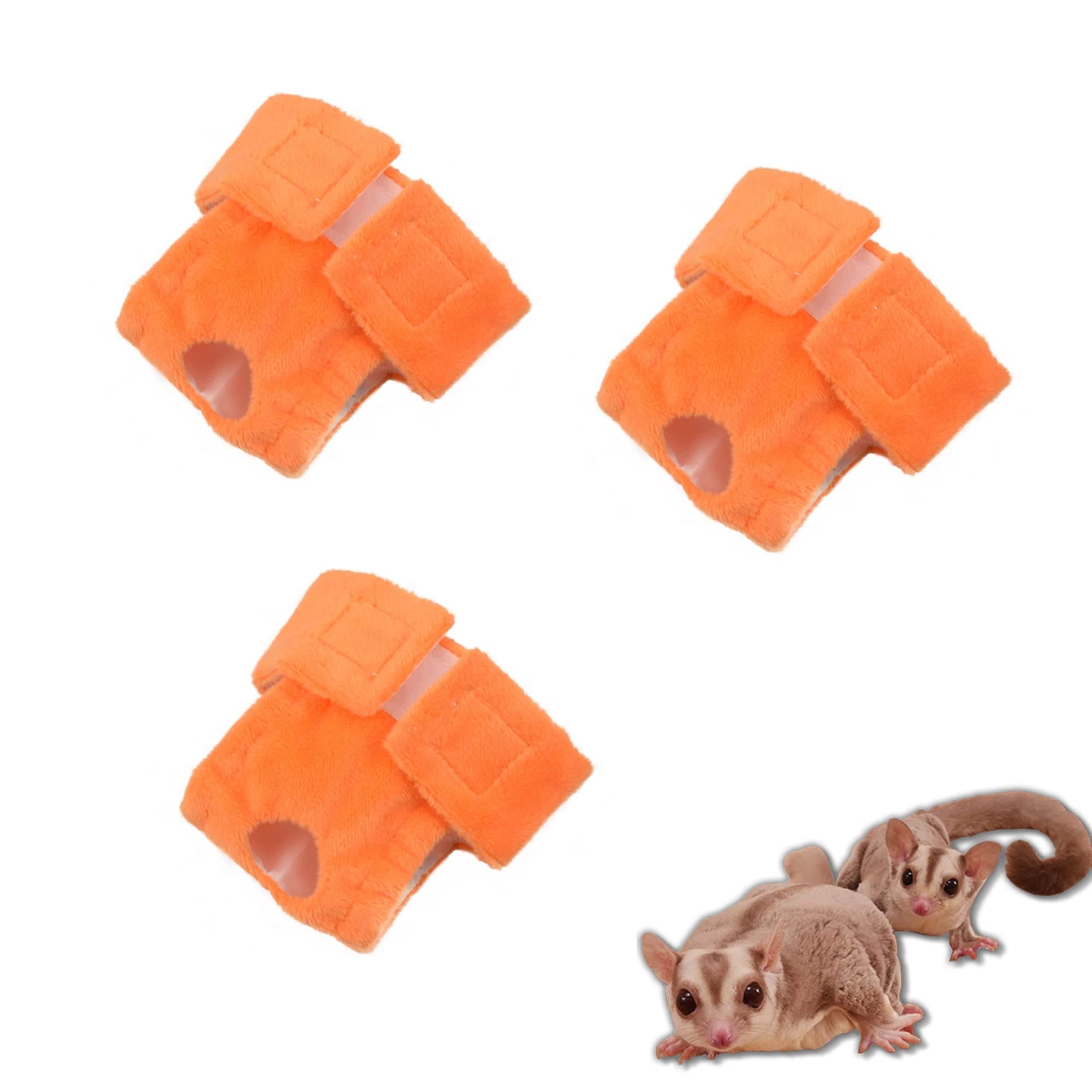 3 Pack Adjustable Sugar Glider Diapers Climbing Diapers for Gliders Small Pets Mini Carrier Diaper