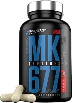 MK-Peptides 677 100% Natural Formula HGH Supplement for Men – Muscle, Energy, Strength, High-Purity Arginine, Maca, Ashwagandha, Ornithine, Lysine, Glutamine, Glycine – 120 Vegan Capsules
