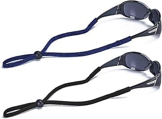 SHINKODA Adjustable Sunglasses Strap/Lanyard Sports Glasses Retainer for Men Women and Kids Color Combos Pack of 2