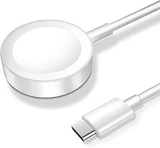 𝟐𝟎𝟐𝟔 𝐔𝐩𝐠𝐫𝐚𝐝𝐞𝐝 Magnetic Charging Cable for Apple Watch Charger,[USB C Port] Wireless Charging Cable Compatible with iWatch Series Ultra/10/9/8/7/6/SE/SE2/5/4/3/2[3.3FT/1M]-White