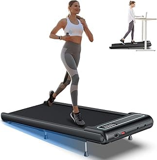 10% Incline Under Desk Walking Pad, 2.5HP Low Noise Treadmill for Home Office Apartment, 3 in 1 Lightweight Running Machine for Small Space, Works with Apps & Mute Remote Control, No Installation
