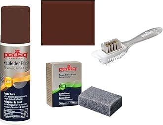 Pedag Suede Cleaner and Textile Color Restorer, 3 pc Cleaning and Care Kit for Shoes and Boots, Made in Germany