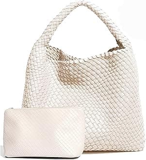 Geelyda2025 Woven Tote Bag for Women, Extra Large Fashion Shoulder Hobo Bags, Leather Woven Beach Bag, Work Purses for Women