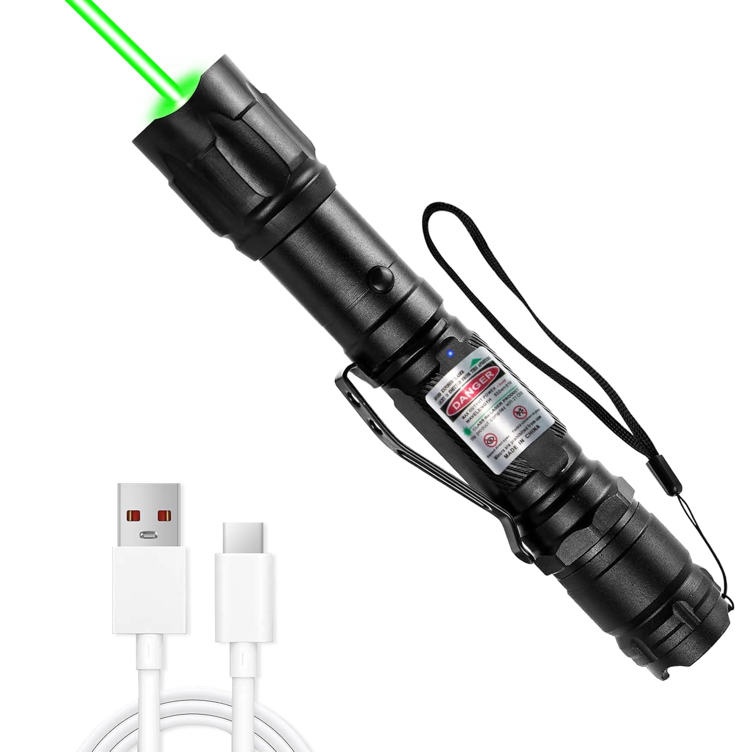 Professional Rechargeable Green Line Light Flashlight for TV/LED/LCD Screens, Tactical & Presentation Flashlights, Office/Outdoors/Astronomic/Construction [003]