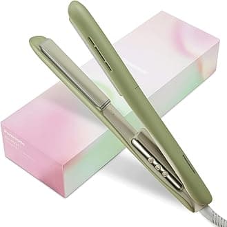 Panasonic 2-in-1 Hair Straightener & Curler, Smooth & Shiny Hair with Ion Conditioning, 15 Sec Heat Up, 3D Ceramic Plates, 30 Min Auto Switch Off, Gift Wrap, Gifts for Women, Matcha Green - EH-HV31