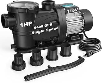 In/Above Ground Pool Pump Self Primming High Flow,Midnight Black