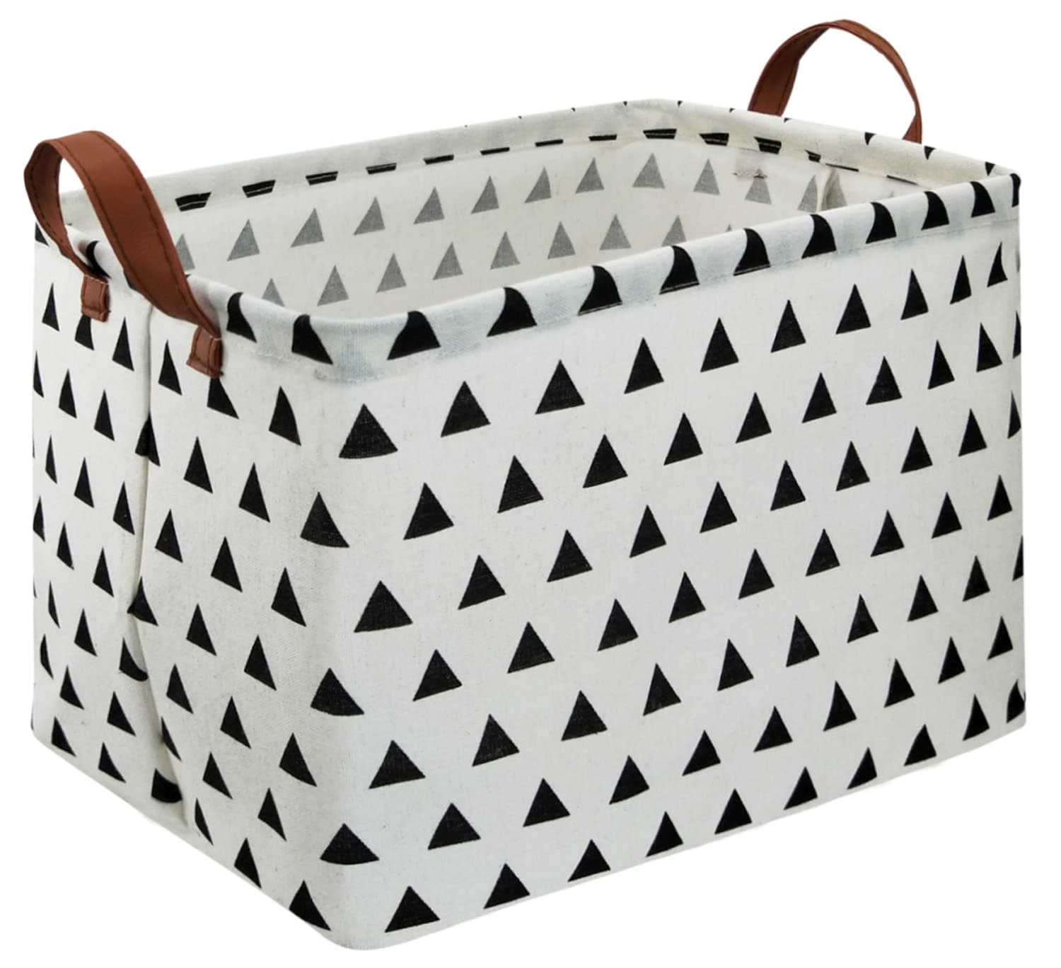 HIYAGON Rectangular Storage Box Basket for Baby, Kids or Pets - Fabric Collapsible Storage Bin for Organizing Toys,Nursery Basket,Clothing,Books, Gift Baskets (triangle)