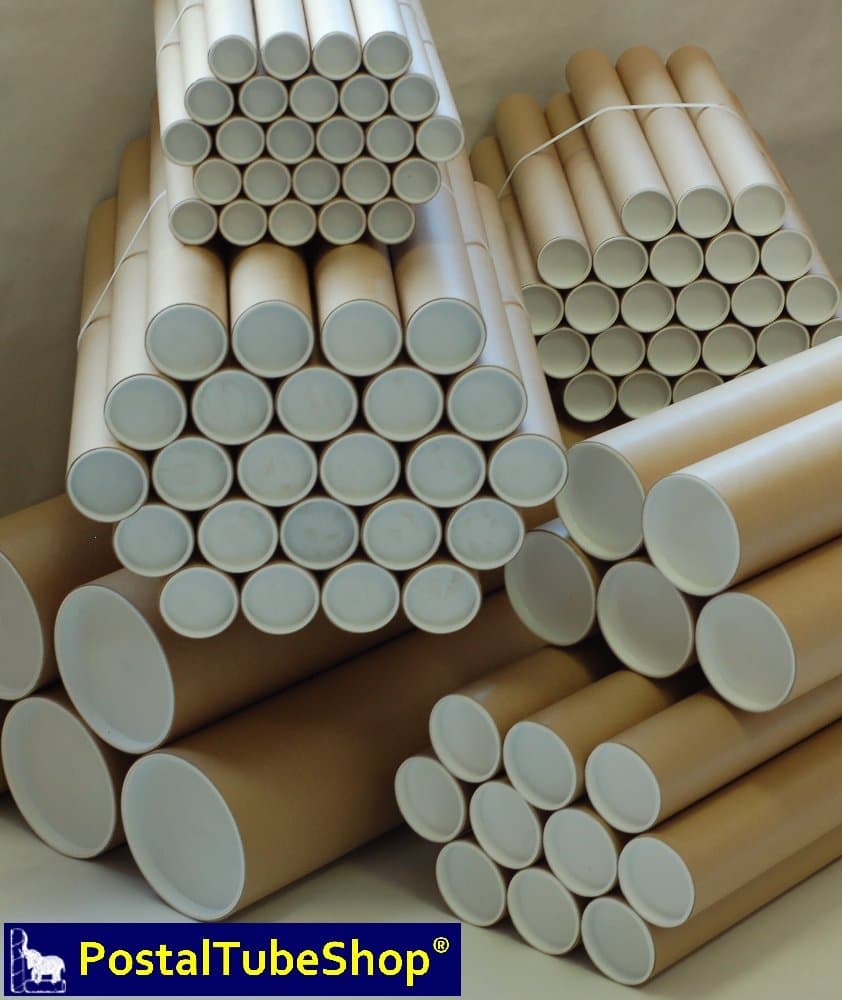 20 x B1 Postal Tubes 76.2mm x 757mm with plugs - Next working day delivery