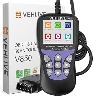 ATDIAG OBD2 Scanner V850 One-Click I/M,Car Code Reader Diagnostic Check Engine Light Scan Tool for All OBDII Vehicles,Turn Off CEL,Read/Clear Codes,Live Data,Voltage Test
