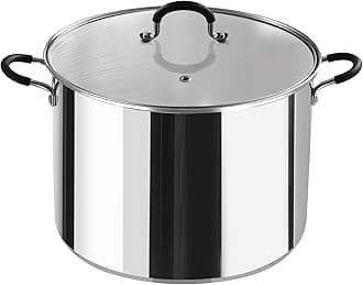 Cook N Home Stockpot Large Pot Induction Pot With Lid Professional Stainless Steel 20 Quart, Dishwasher Safe With Stay-Cool Handles