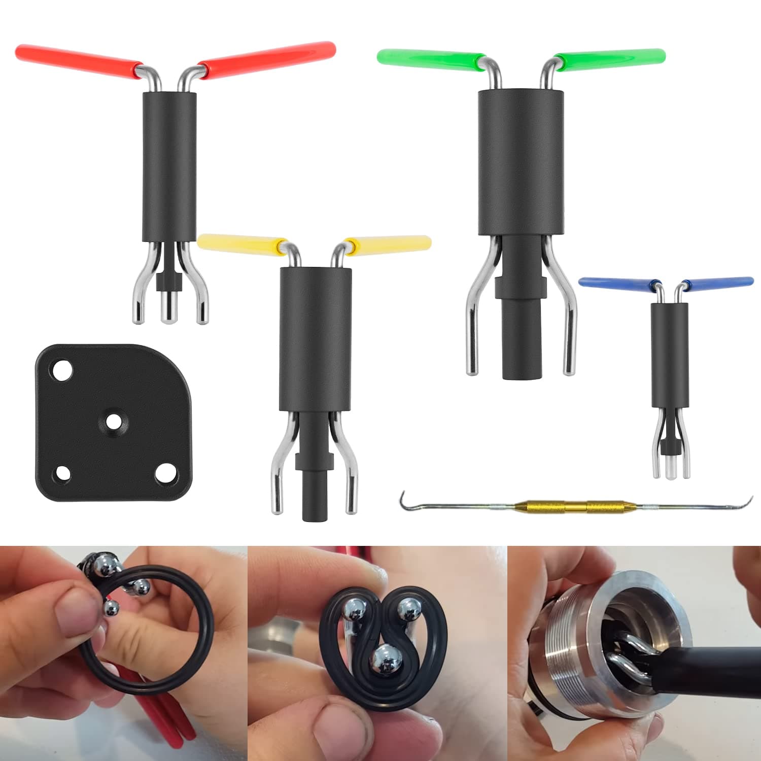 Camoo Hydraulic U-Cup Twistor Installation Tool Set Rod Seal Install Tool Set (6Pcs)